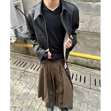 网图现货霜降裂纹PU皮千鸟格内里Cleanfit夹克外套W1397/特P85，男装夹克，电商B350
