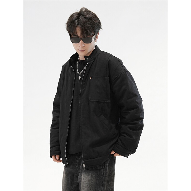 美式复古潮加厚外套男加棉立领夹克J2669J加棉-特P105控158,男装夹克,电商A001