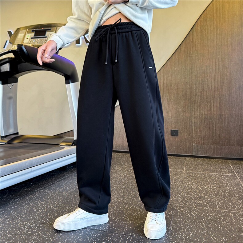 加绒加厚裤子男冬季2026新款休闲弯刀裤A313-18511-P6898,男装卫衣,电商A313