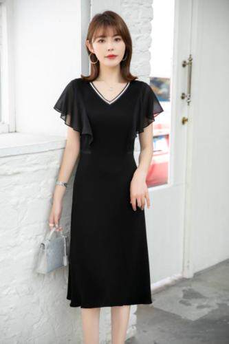 现货供应：真丝雪纺连衣裙M一XXL，女装连衣裙，拉思维加丝