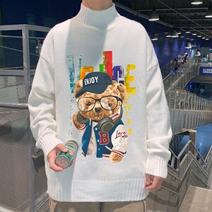 M18211-P45加绒款-P65半高领毛衣男士大码针织衫男毛线衣男,男装针织衫/毛衣,电商A040