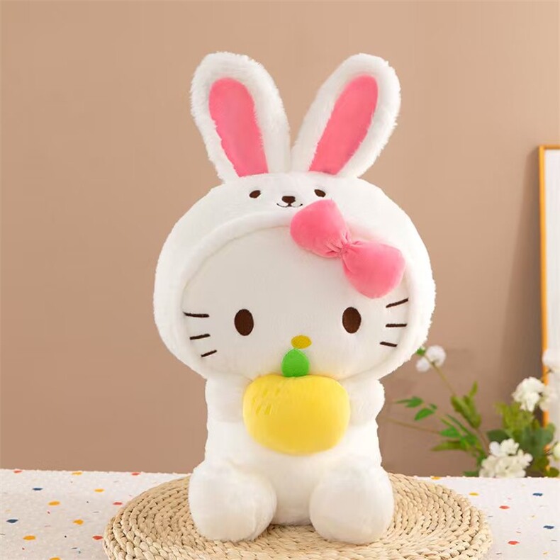 兔子白色凯特猫，亨通15寸毛绒玩具