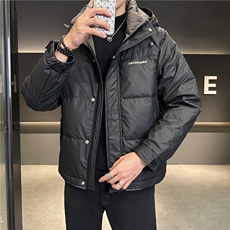 直播新款白鸭绒加厚防寒连帽羽绒服韩版外套上衣男YR137P180，男装羽绒服，电商B226