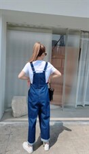 【现货】斜扣装饰牛仔背带裤可单件可套装,女装职业装,衣生缘