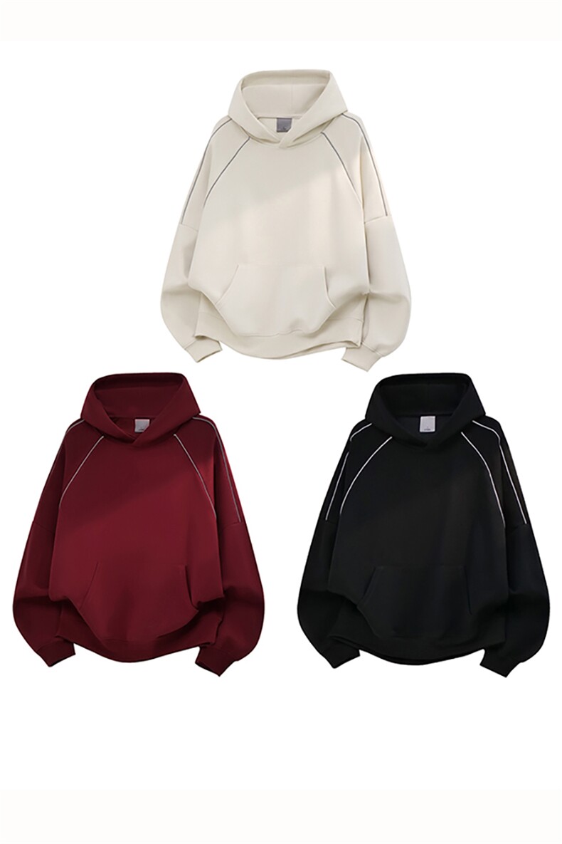 重磅全棉无帽绳450克拉链连帽卫衣硬挺套头外套男RH5341-P51，女装短外套，星座610B-1