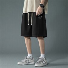 HD74072-P22华夫格短裤男大码宽松五分裤男直筒中裤，男装休闲裤，电商A040