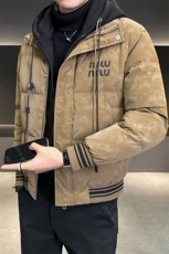 假两件连帽羽绒服男款冬季2025新款修身外套C317-Y5515-P215，男装羽绒服，电商C317