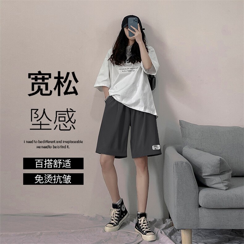 日系冰丝短裤中性夏季运动速干美式宽松休闲DK505-特批-17图片