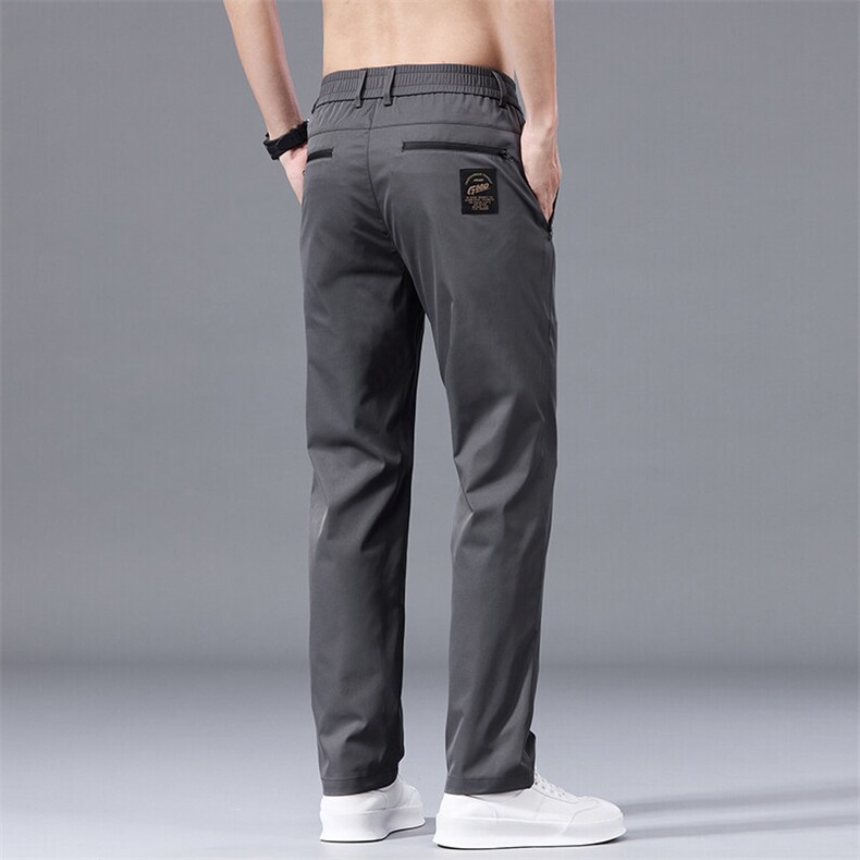 春夏轻奢直筒休闲裤男时尚拉链百搭显瘦轻商务长裤四季长期有货，男装休闲裤，星座224-3