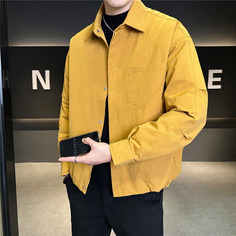 标50绒男士羽绒服冬季2025新款暗扣夹克外套A313-25662-P215,男装夹克,电商A313