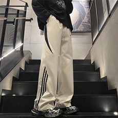 秋季防水拼接绣花条纹冲锋裤XZ604-KG93-特P40控78，男装休闲裤，星座604