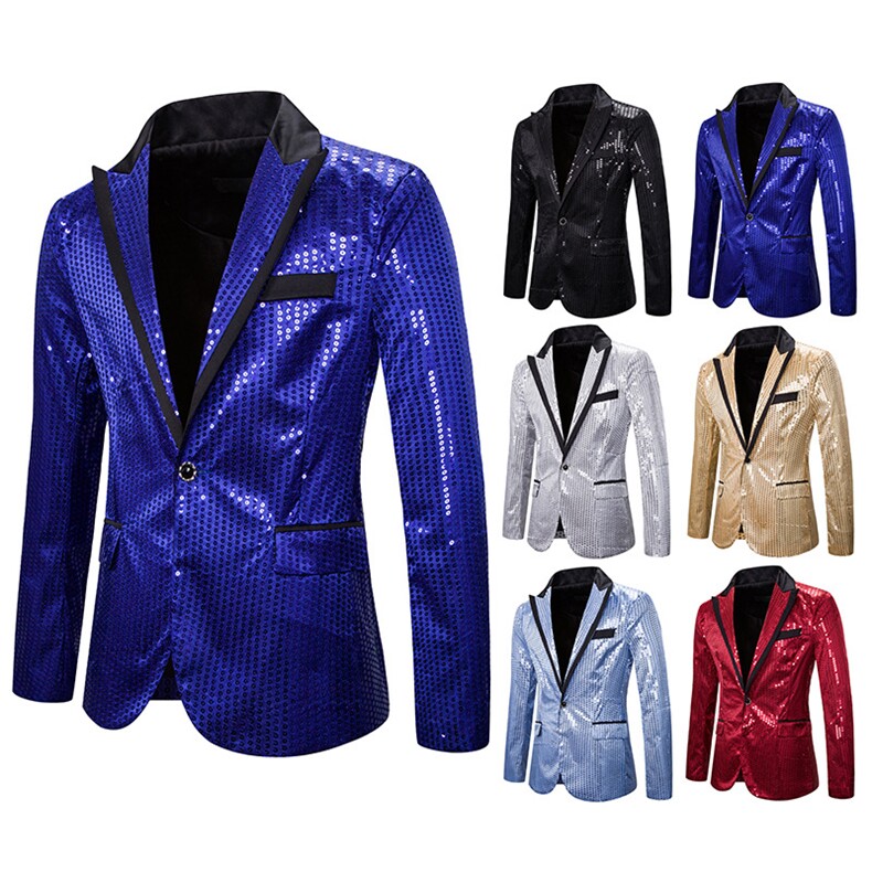 男式西装亮片演出礼服西装夜店男装主持司仪影楼外套西服X50P85,男装西服套装,星座1314