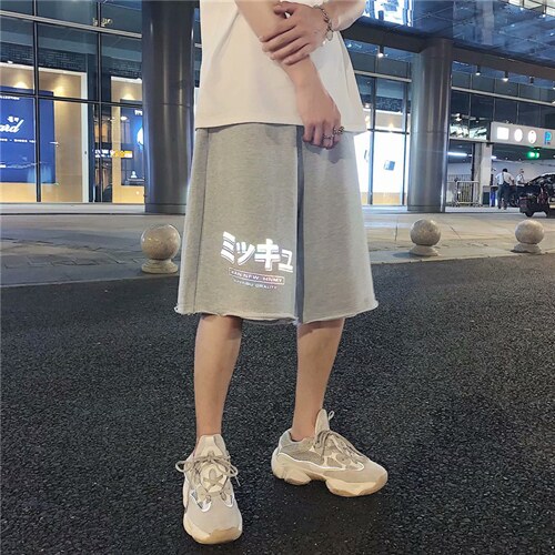 夏季男士短裤男宽松休闲五分裤子男港风直筒裤潮流运动裤DK86-P28图片