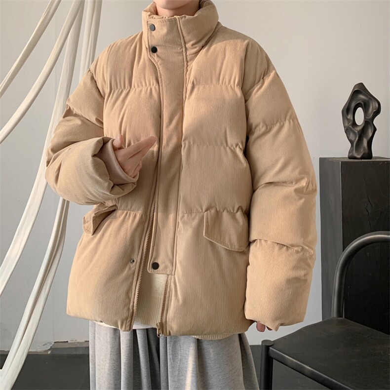 W8213 P125 控168 大皂灯芯绒设计感宽松休闲棉衣棉服图片