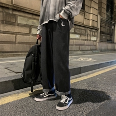 NK44055-P38直筒牛仔裤男士大码宽松九分裤男休闲长裤子男，男装休闲裤，电商A040