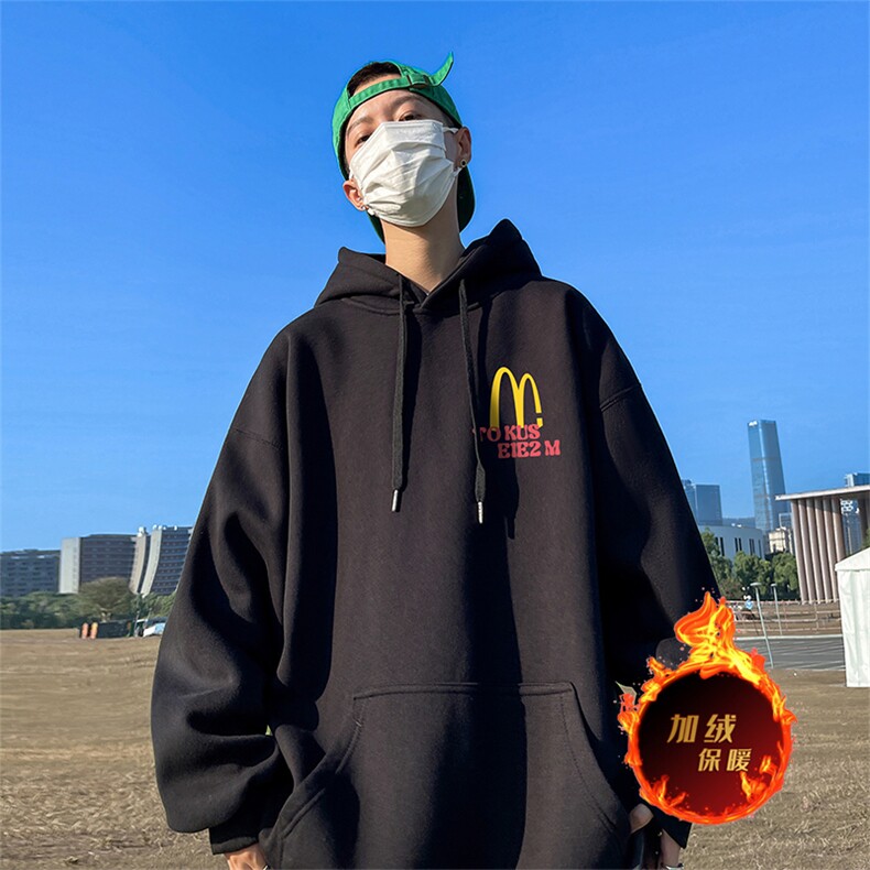 500克重磅秋冬美式加绒加厚卫衣外套DL1550常规特P35绒特P40,男装卫衣,电商A486