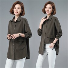 2021春季新款时尚舒适休闲百搭复古长袖衬衫，女装衬衫，小林双子