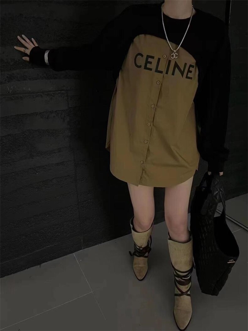 拼接衬衫韩版休闲，女装衬衫，依多坊