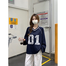 EE040-P55酷棉220克长袖t恤女装薄款潮蕾丝修身打底衫圆领上衣，男装T恤，星座911-3