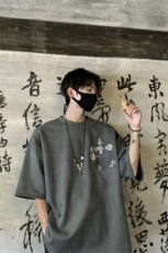 重磅T恤设计感短袖风T大码港风日系美式T1016-1T312P45K59，男装T恤，星座1016-1（原电商B408-1）