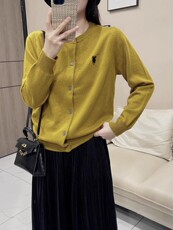 时尚百搭羊毛刺绣圆领开衫显瘦修身长袖针织衫，女装针织衫/毛衣，鑫之绒