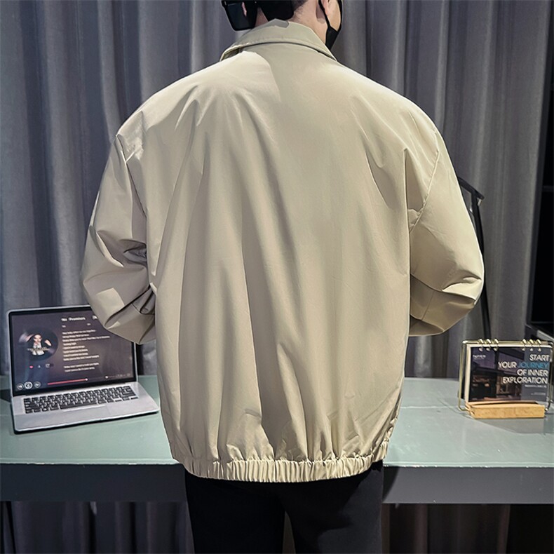 新款社会小伙秋冬男时尚工装夹克男店主外套JK802-P78控128卡其,男装夹克,星座301B-1