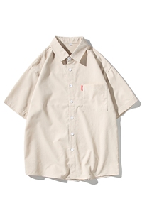 精品新款男大码打底衫宽松短袖T恤百搭印花衬衫A012/7080TP22图片