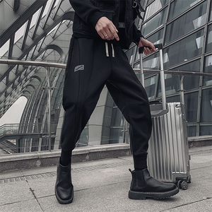 D2101-P78-控108秋冬新品 抖音阔腿小脚社会小伙运动裤 宽松男裤图片