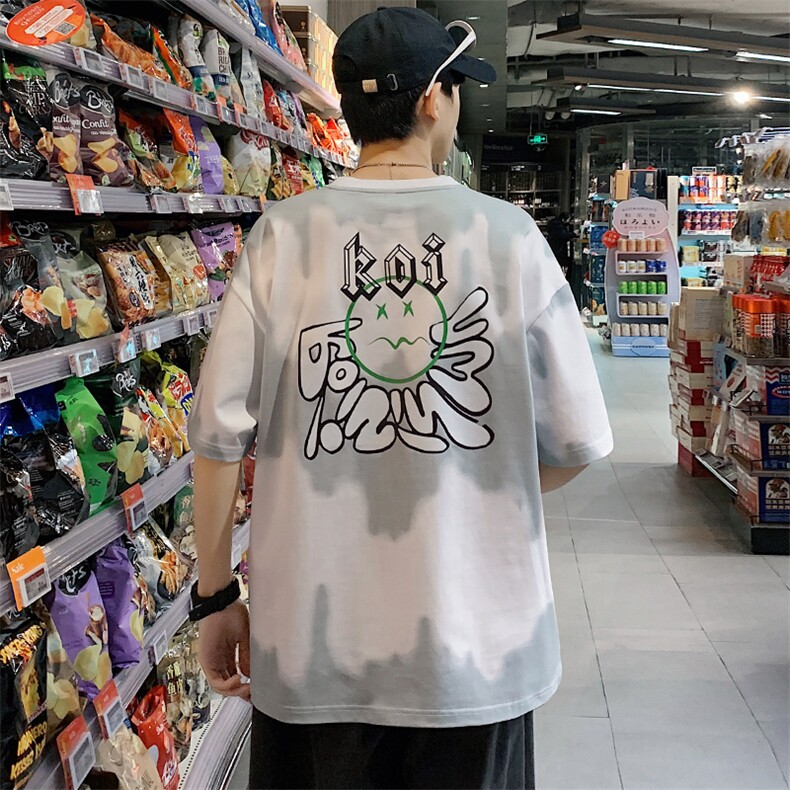 夏装青少年渐变时尚纯棉T恤短袖男女创意印花半袖1599-P45控价68,男装T恤,电商A441-1