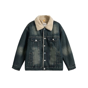现货1W！自制羊羔毛牛仔外套可供抖音得物天猫 1005-CHYWT03-P108图片