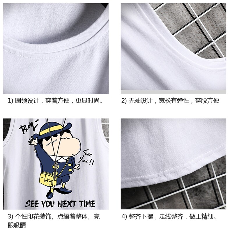 BX25240-P20港风运动汗背心男大码汗衫男无袖T恤男网格,男装T恤,电商A040A