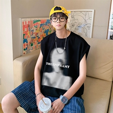 夏季男装背心/马甲/坎肩美式抽象人物印花无袖T恤B239-1251-P23，男装背心/马甲，星座514-2(原B239)