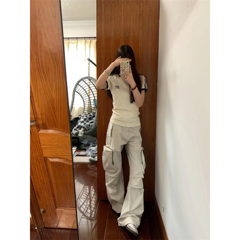 【有货】cleanfit米白色工装裤男潮牌痞帅炸街裤子CK36LL-特P50,男装工装外套,星座1007（原301D）
