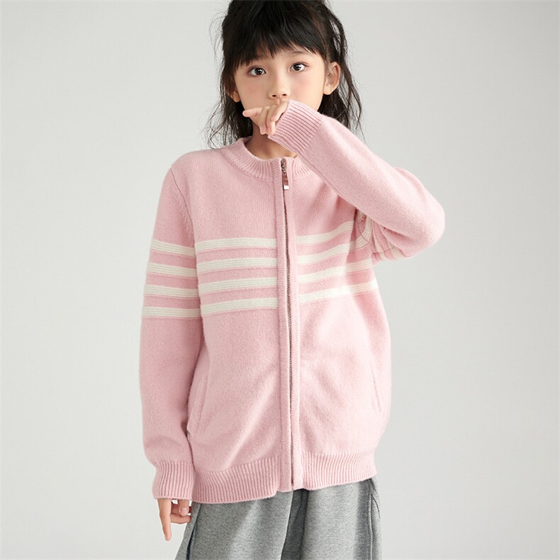 [羊毛]秋冬儿童羊毛开衫男女同款，童装儿童羊毛衫，鑫贝羊绒