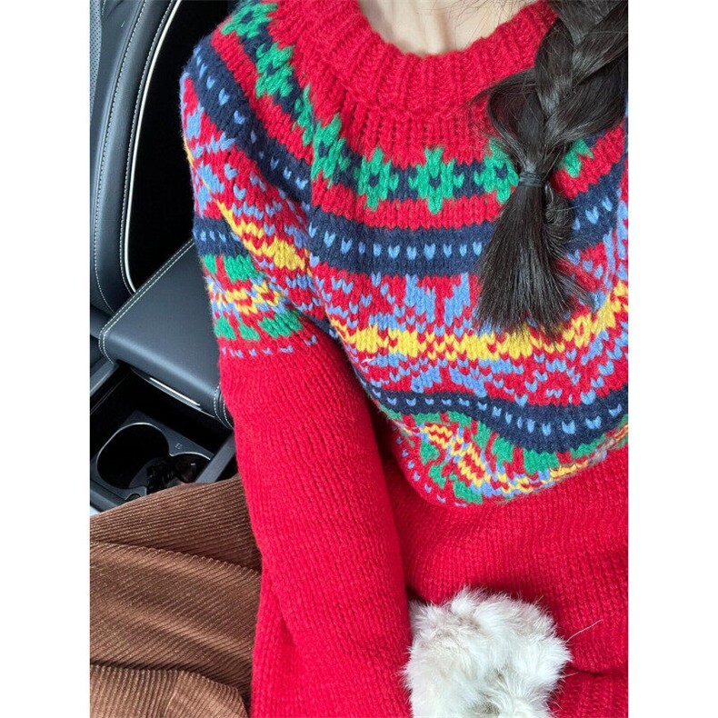 【有货】6718CC-特P58费尔岛圣诞毛衣男女情侣装针织衫外套，男装针织衫/毛衣，星座1007（原301D）