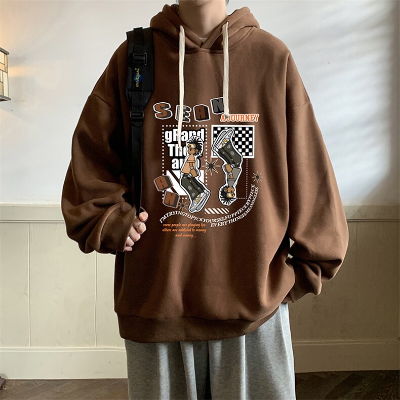 纯棉连帽卫衣男大码运动帽衫宽松薄WY2282-P35,男装卫衣,电商A040