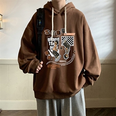 纯棉连帽卫衣男大码运动帽衫宽松薄WY2282-P35，男装卫衣，电商A040