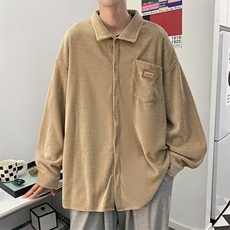 秋季ins港风cityboy衬衣灯男高街宽松芯绒长袖衬衫外套W6247-P35，男装衬衫，星座512-2