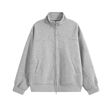 重磅加绒奥粒绒短款500克拉链立领卫衣短宽套头外套RH5321JR-P65，女装短外套，星座610B-1