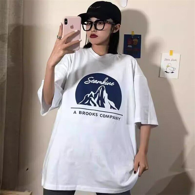 现货设计感小众短袖t恤女2025年夏季新款宽松韩版下摆开叉体恤上,男装T恤,星座218-1（原230）