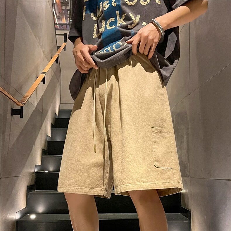 五分裤休闲裤时尚潮牌青春流行慵懒夏季直筒型原宿潮运动裤潮流男图片