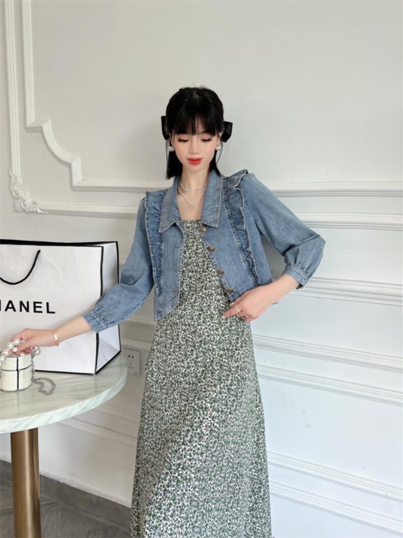 春夏两件套连衣裙，女装连衣裙，蕃米莉