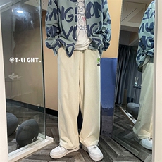 华夫格美式vibe高街裤子男潮牌直筒裤K313P33，男装休闲裤，星座1116-2