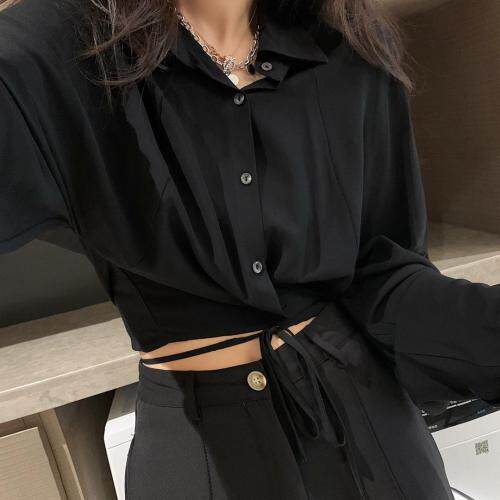 87330腰部缠绕衬衫，女装衬衫，XTZ style