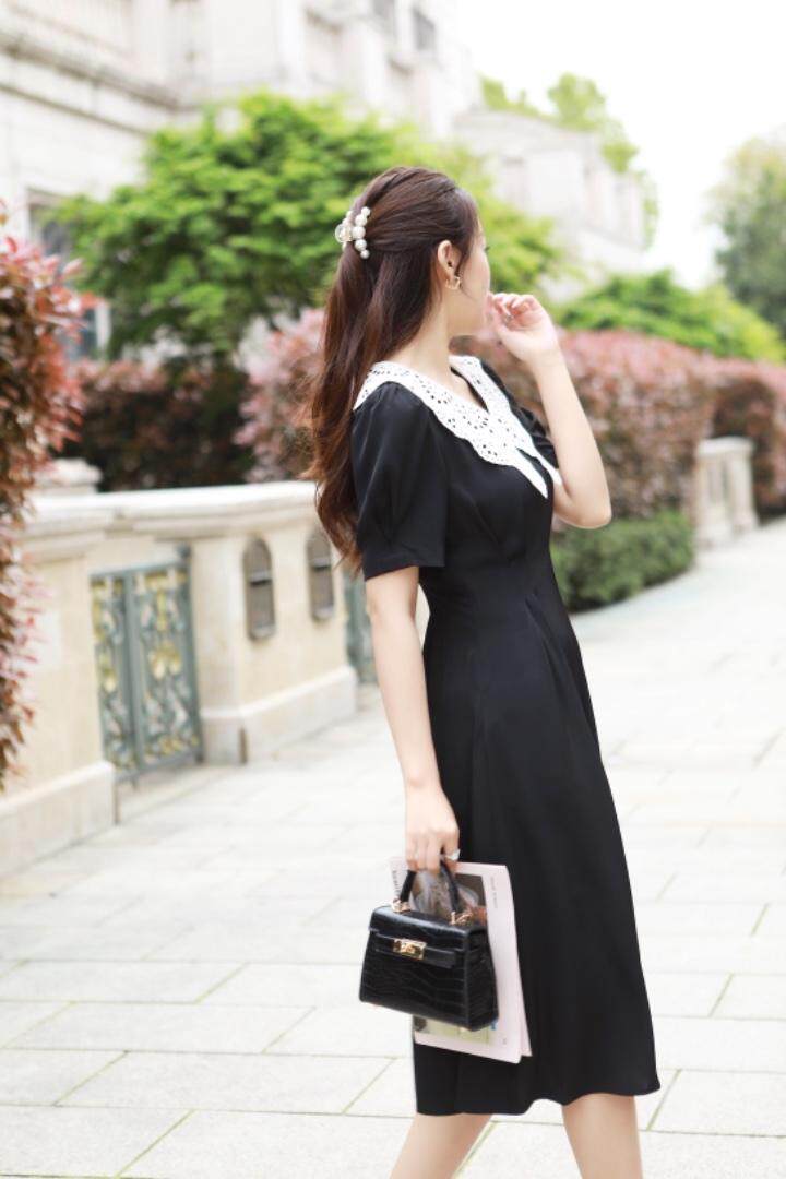 净色显示连衣裙，女装连衣裙，布萱