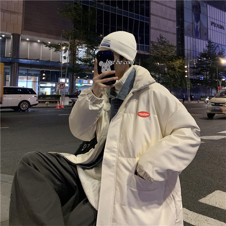 秋冬港风服假两件牛仔拼接衣韩版袄男生现货W133-P95,男装棉衣,星座512-4