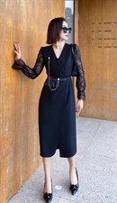 蕾丝袖连衣裙，女装连衣裙，斯瑞威