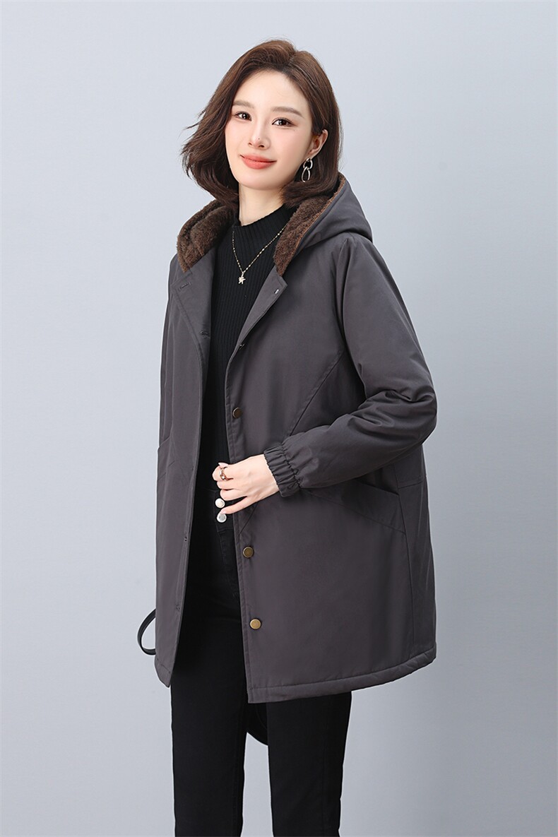 板酷加棉再加绒双层保暖棉衣女长袖中长款2024冬装新款,女装棉衣/棉服,板酷