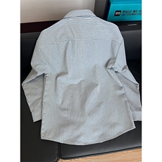 条纹长袖衬衫男潮流新款大码港风外套设计感衬衣CS017-P30，男装衬衫，星座301C-5