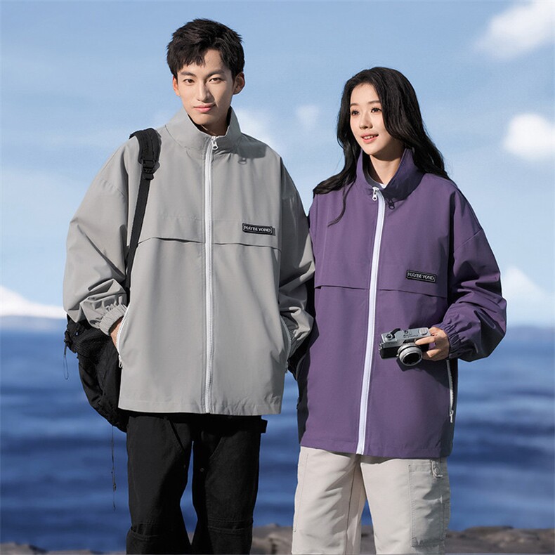 港风上衣夹克宽松落肩立领冲锋衣外套JK862P65,男装夹克,星座1204-3